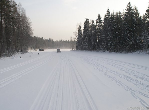 По льду извилистой реки ГрУзинки