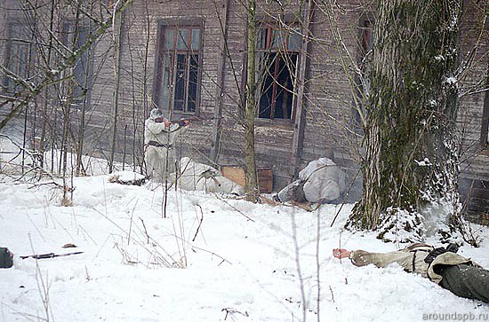 Уличные бои в поселке Сапёрный 