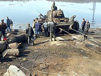 Подъем танка КВ-1