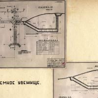 Заглубленное убежище минного типа с выходом в огневую точку