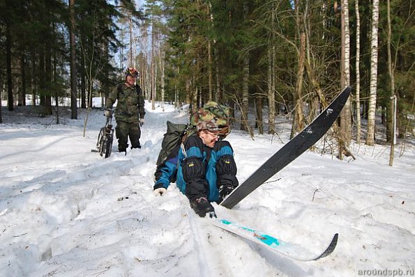 Велосипедист и лыжник