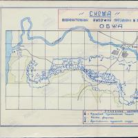 Схема финского оборонительного рубежа в р-не Обжа
