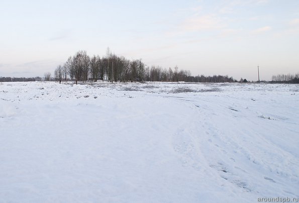 Фото января 2012. Здесь будет развязка шоссе. Вдали - дот №630