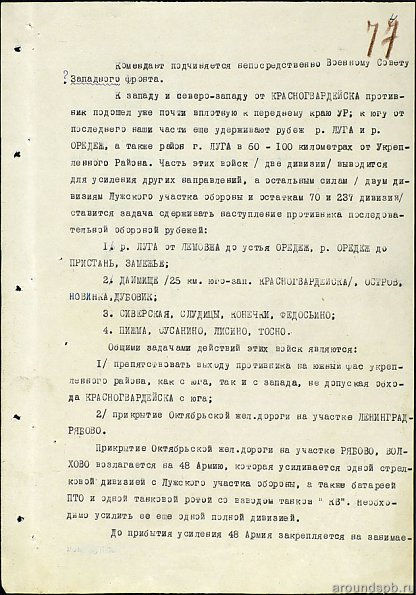 План обороны Ленинграда. 22.08.41