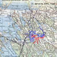 Окружение Выборгской группировки 23 армии у местечка Порлампи 25-31 августа 1941 года