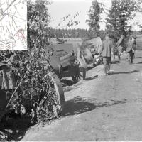 Полевая артиллерия авангарда 43-й дивизии у станции Соммее