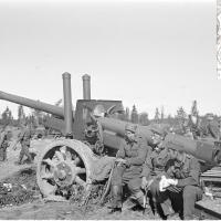 Позиции тяжелой артиллерии в Порлампи