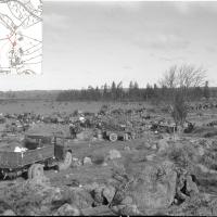 Вид из деревни Порлампи на середину колонны 43-й дивизии