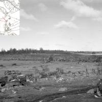 Вид из деревни Порлампи на середину колонны 43-й дивизии