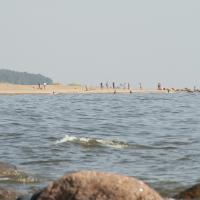 пляж на берегу Финского залива